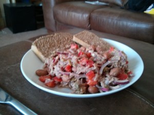 Potato Bread with Tuna Salad
